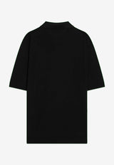 Gucci Logo Wool Polo T-shirt Black 824124XKEP1/Q_GUC-1070