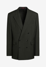 Gucci Double-Breasted Wool Blazer Green 824153Z7AL3/Q_GUC-3710