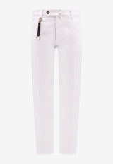 Incotex Logo Patch Straight-Leg Pants White BDPX000100530_111_White_29847152