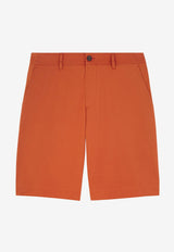 Maison Kitsuné Logo Label Bermuda Shorts Orange MM01402WW0074_P674_Orange_29838875