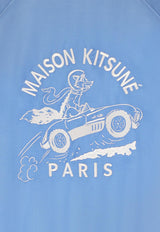 Maison Kitsuné Embroidered Logo Bomber Jacket Light Blue MW02103WF0023_P428_Blue_29848503