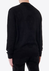 Alexander McQueen Skull Knitted Crewneck Sweater Black 775862Q1A71_1000_Black_29857081