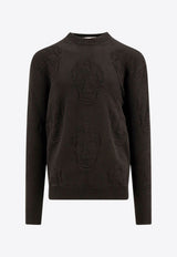 Alexander McQueen Skull Knitted Crewneck Sweater Black 775862Q1A71_1000_Black_29857081