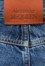 Alexander McQueen Straight-Leg Turn-up Jeans Blue 781770QYAAU_4211_Blue_29856800