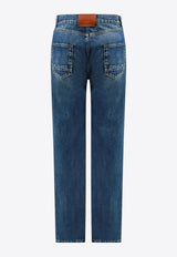 Alexander McQueen Straight-Leg Turn-up Jeans Blue 781770QYAAU_4211_Blue_29856800