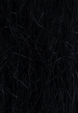 Lanvin Feather-Embellished Midi Dress Black RWDR01125767_1010_Black_29844270