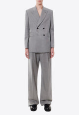 Alexander McQueen Double-Breasted Houndstooth Wool Blazer Black 758359QVU53_1090_Black_29856748