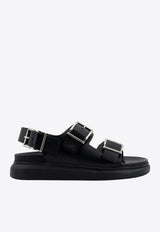 Alexander McQueen Alabama Buckled Leather Sandals Black 782466WIEU3_1081_Black_29857112