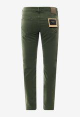 Incotex Embossed Logo Slim Pants Green BDPS0003305S_724_Green_29841470