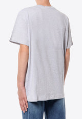 Alexander McQueen Logo Tape Short-Sleeved T-shirt Gray 722591QVX74_0922_Grey_29857010