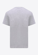 Alexander McQueen Logo Tape Short-Sleeved T-shirt Gray 722591QVX74_0922_Grey_29857010