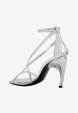 Alexander McQueen Armadillo 95 Metallic-Leather Sandals Silver 780692W4WG1_8100_Silver_29857150