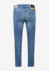 Incotex Logo Patch Skinny Jeans Blue BDPS000300918W3_003_Blue_29843809