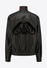 Alexander McQueen Leather Zip-Up Biker Jacket Black 775971Q5AMG_1214_Black_29856879