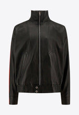 Alexander McQueen Leather Zip-Up Biker Jacket Black 775971Q5AMG_1214_Black_29856879