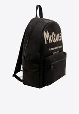 Alexander McQueen Graffiti Logo Metropolitan Backpack Black 6464571AABW_1073_Black_29856868