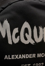 Alexander McQueen Graffiti Logo Metropolitan Backpack Black 6464571AABW_1073_Black_29856868