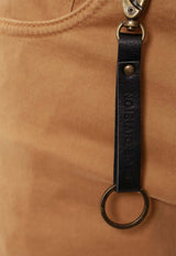 Incotex Suede Logo Patch Straight-Leg Pants Brown BDPS0003305S_386_Brown_29843863