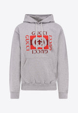 Gucci Interlocking G Print Drawstring Hoodie Gray 788771XJHDP1230_GREY MELANGE/MC_29851505