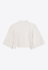 Alaïa Mock-Neck Cropped T-shirt White AA9H1232K083B000_White_29838125