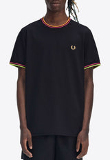 Fred Perry Logo Embroidered Crewneck T-shirt Black M983853_102_Black_31718503