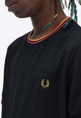 Fred Perry Logo Embroidered Crewneck T-shirt Black M983853_102_Black_31718503
