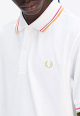 Fred Perry Logo Embroidered Polo T-shirt White M983953_100_White_31718499