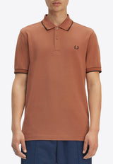 Fred Perry Logo Embroidered Polo T-shirt Brown M3600_Y39_Brown_29843918
