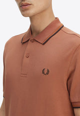 Fred Perry Logo Embroidered Polo T-shirt Brown M3600_Y39_Brown_29843918