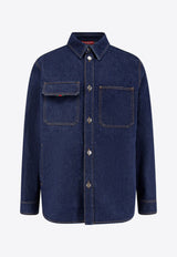 Gucci Signature Denim Overshirt Blue 820358XDDBG4759_DARK BLUE/MIX_29851182