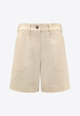 Moncler Logo Patch Bermuda Shorts Beige 0932B0000359858_20N_Beige_29858074