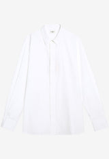 Saint Laurent Cassandre Long-Sleeved Shirt White 826821Y217W/R_YSL-9000