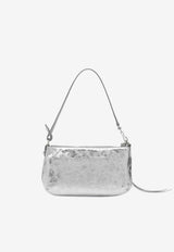 Balenciaga Le City Metallic Leather Shoulder Bag Silver 8280582ABMY/R_BALEN-8122