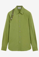 Alexander McQueen Harness Long-Sleeved Shirt Green 828170QNAAB 3015