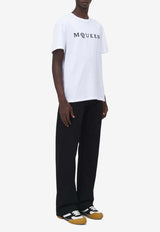 Alexander McQueen Logo Print T-shirt White 828420QTADD 0909