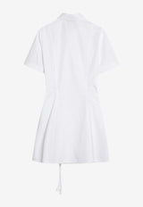 Gucci Embossed Logo Mini Poplin Shirt Dress White 830730Z7ADR/Q_GUC-9000