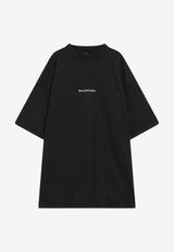 Balenciaga Dry Fleece Uniform Faded T-shirt Black 831305TSVH4/R_BALEN-1041