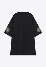 Balenciaga Dry Fleece Uniform Faded T-shirt Black 831305TSVH4/R_BALEN-1041