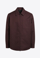 Gucci Monogram Zip-Up Jacket Burgundy 832286ZAF4S/S_GUC-5367