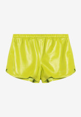 Gucci Leather Mini Shorts Lime 833131XNA68/Q_GUC-3753