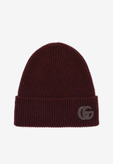 Gucci Double G Cashmere Beanie Burgundy 8341903GAC0/R_GUC-6100