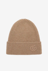 Gucci Double G Patch Cashmere Beanie Camel 8341903GAC0/R_GUC-9800