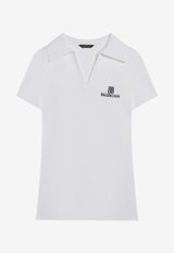 Balenciaga Nano BB V-neck Polo T-shirt White 835501T5231/R_BALEN-9040