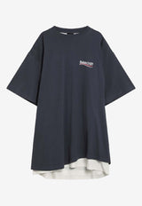Balenciaga Political Campaign Layered T-shirt Navy 835512TSVU9/R_BALEN-3903