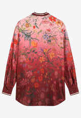 Gucci Floral Print Silk Ombre Shirt Pink 835617ZATG8/R_GUC-5057