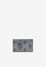 Alexander McQueen Skull Print Leather Cardholder Gray 8361381AAWE 1960