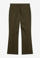 Gucci GG Pattern Straight-Leg Pants Green 837435Z7ADE/R_GUC-3602