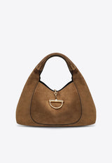 Gucci Softbit Maxi Suede Hobo Bag Brown 837466AAFLB/R_GUC-2118