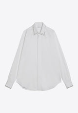 Alexander McQueen Studded Button-Up Shirt White 838507QNAAX/R_ALEXQ-9000