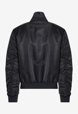 Alexander McQueen Zip-Up Bomber Jacket Black 838589QRAAK/R_ALEXQ-1000